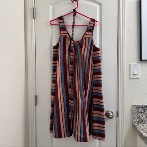 Ace & Jig reversible spin dress riddle size L beautiful rainbow stripe like new